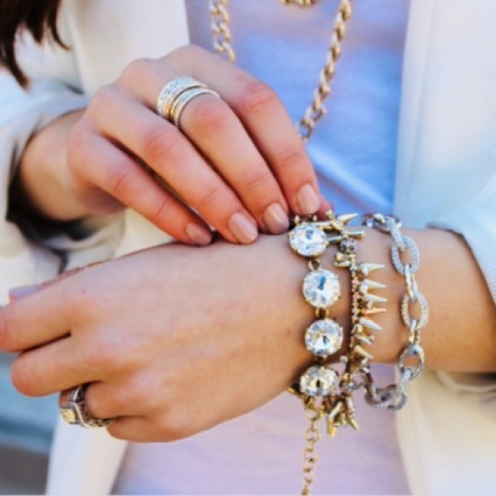 Stella & Dot⚔️SILVER Christina Pavé Link Bracelet - Picture 4 of 4
